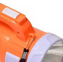 Ліхтар ручний JA 1968, з двома бічними лампами, потужний світлодіодний ліхтарик з акумулятором, заряджання від мережі, фото 4