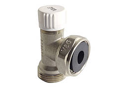 Вузол для радіатора V&G одинарний кутовий з вент. закривам 3/4" В x 3/4" івроконус