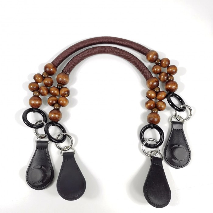 Ручки з дерев'яними елементами 65 см, коричневі, фото 1