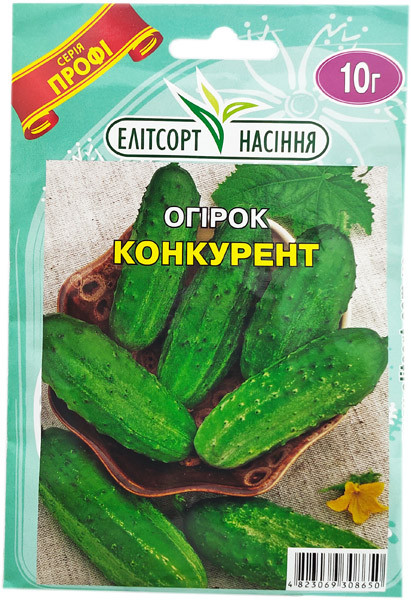 Огірки насіння Конкурент 10 г рання стиглий, фото 1