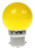 Prolite 240 В 1,5 Вт байонетный цоколь (BC/B22) желтый светодиодный мяч для гольфа G45 стойкая к осколкам