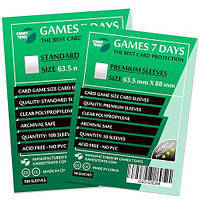 Аксессуар Games 7 Days Набор протекторов для карт Games7Days (63,5 х 88 мм, Card Game, 100 шт.) (STANDART) (4