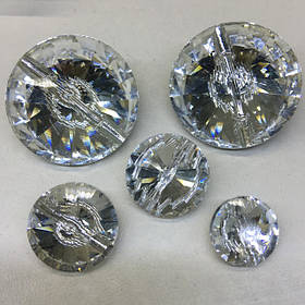 Гудзики скляні, фіанітові