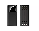 Power bank Зовнішній акумулятор 2 USB + LED ліхтар Портативна зарядка Чорний, фото 5