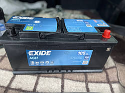 Акумулятор EXIDE START-STOP тяговий гелевий акумулятор  AGM 105Ah Ев (-/+) (850EN) (д393*ш175*в190) EK1050