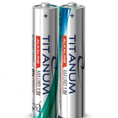 Батарейка лужна Titanium alkaline AAA, LR03 (Мізинчикові, упаковка 2 шт), фото 1