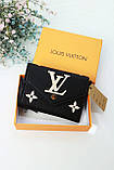 Гаманець Louis Vuitton чорний LUX якість Луї ВІТОН маленький книжка, фото 6