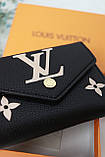 Гаманець Louis Vuitton чорний LUX якість Луї ВІТОН маленький книжка, фото 8