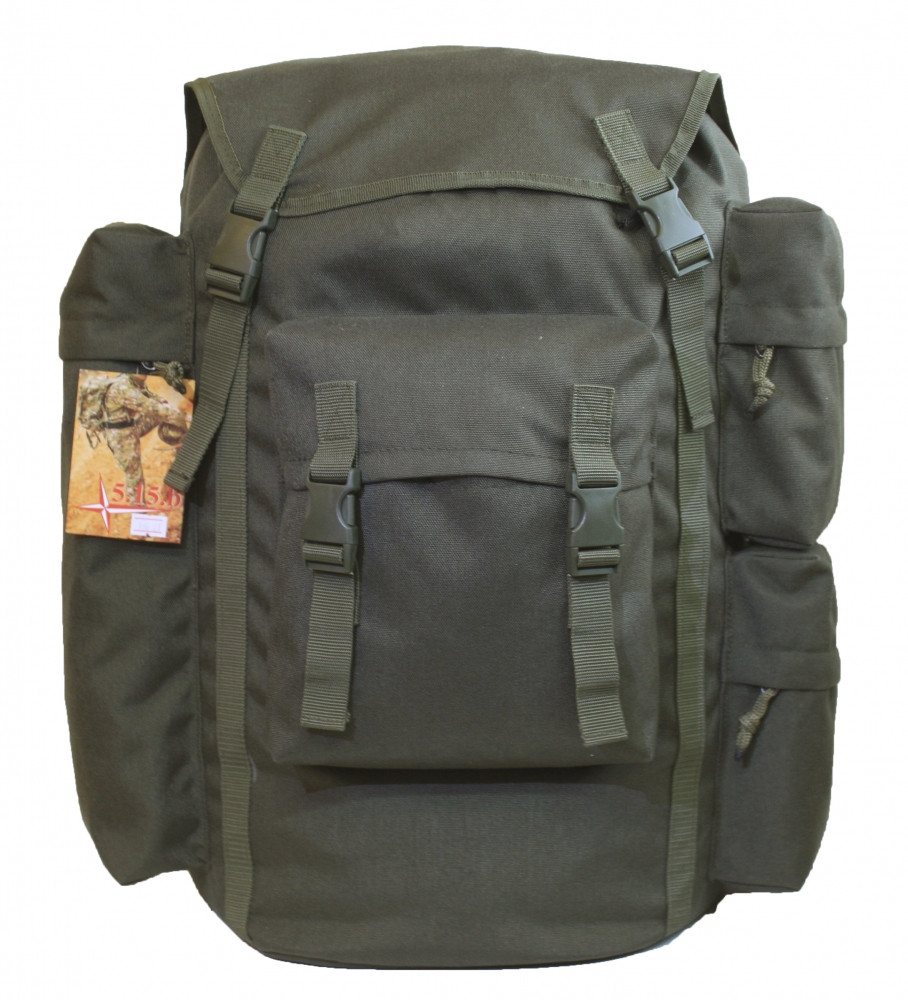 Туристический крепкий рюкзак 65 литров Олива - фото 2 - id-p1729160232