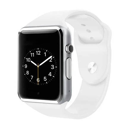 Розумний смарт годинник-телефон Smart Watch A1 з сім картою Спортивний годинник з Bluetooth камерою для дорослих Білий, фото 1