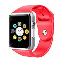 Умные смарт часы-телефон Smart Watch A1 с сим картой Спортивные Bluetooth часы с камерой для взрослых Красный