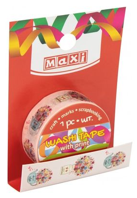 Стрічка декор. "Maxi" з принтом 15ммх3м №MX61976(20)