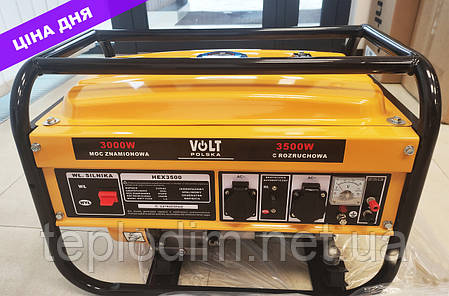 Бензиновий електрогенератор VOLT 3.5 кВт (однофазний), фото 1