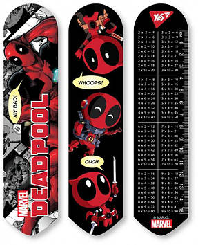 Закладка пласт. "Yes" №707714 2D Marvel.Deadpool(10)