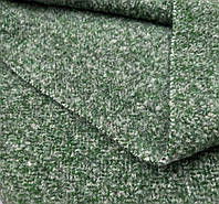 Шерстяная пальтовая ткань Букле зеленого цвета
