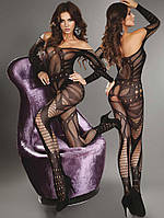 Ролевой комбинезон в сетку с открытой промежностью для интимных игр