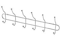 Вішалка настінна 6кр 56*14.5см MH-0207 ТМ STENSON "Kg"