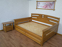 Напівторний дерев'яний диван-ліжко з масиву натурального дерева "Луї Дюпон" від виробника, фото 3
