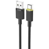 Кабель для зарядки телефона USB Type-C Android HOCO U109 |120см 3A| Черный