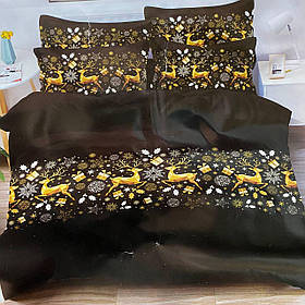 Постільна білизна новорічна фланель євро