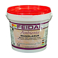 Декоративная акриловая лазурь Feidal Wandlasur матовая 1л