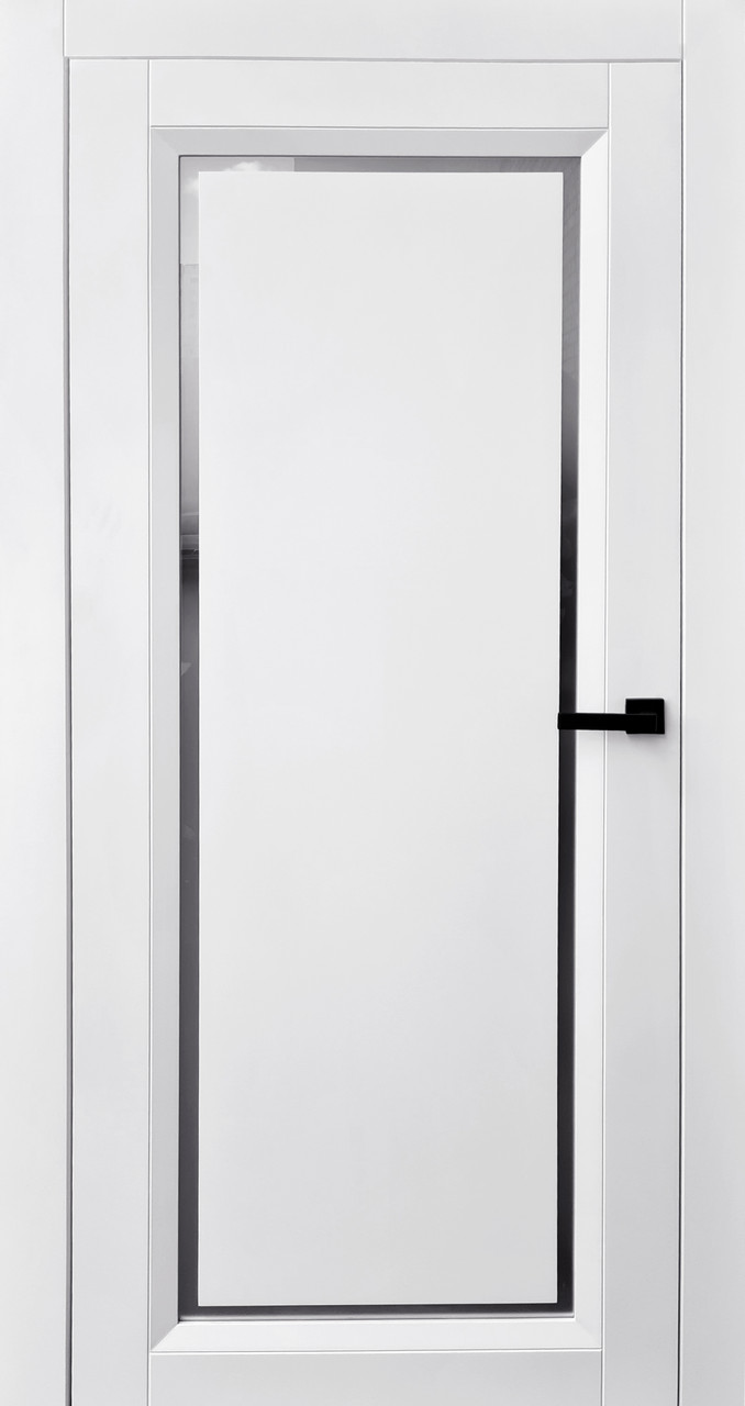 Двері міжкімнатні білі зі склом Модель FLY Ral 9003 полотно  Фарба  600х700х800х900х2000 мм