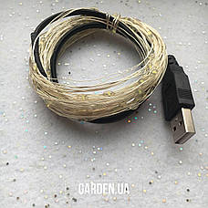 Гірлянда Роса GARDEN від USB 10 м білий, фото 2