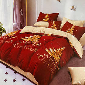 Постільна білизна новорічна фланель євро