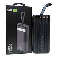 Павер банк 30000 mAh з фонариком с LED дисплеєм Power Bank King Power