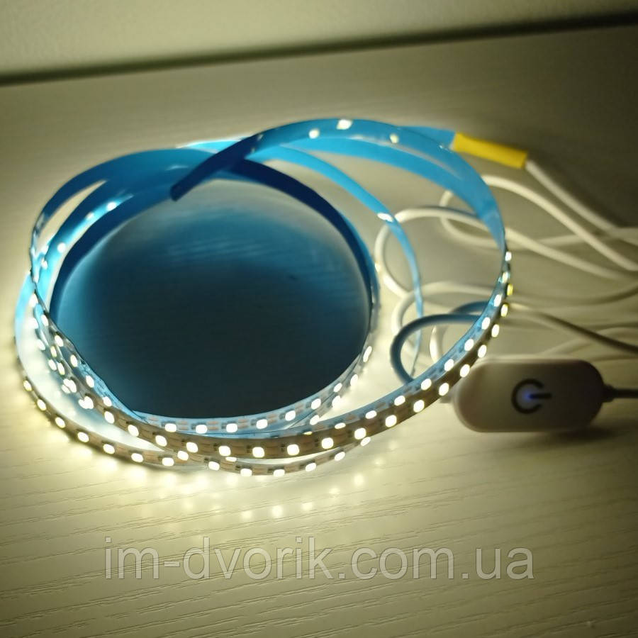 Комплект 2м світлодіодної стрічки USB сенсор 5В 2835(120LED/м) IP20