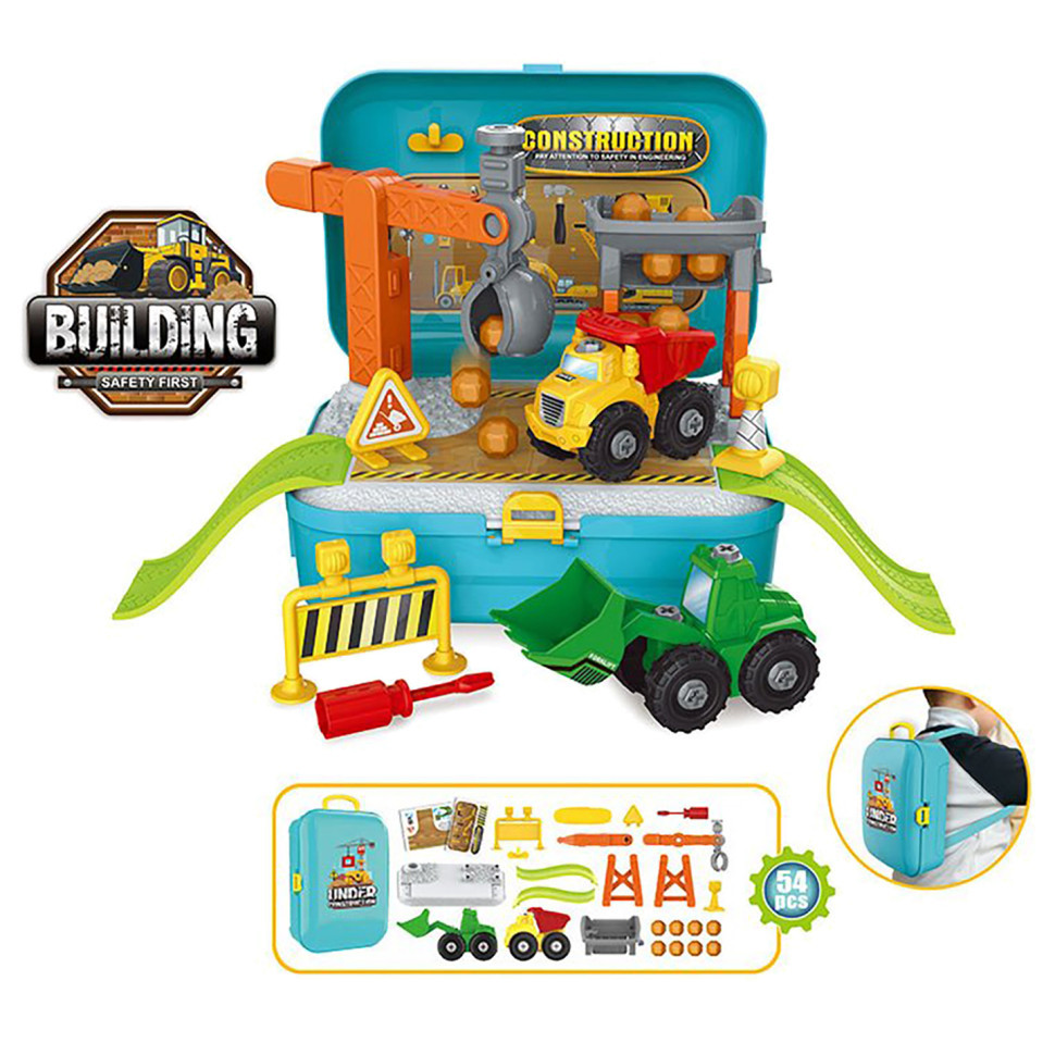 Рюкзачок-конструктор будмайданчик конструктор, кран, трек, фото 1