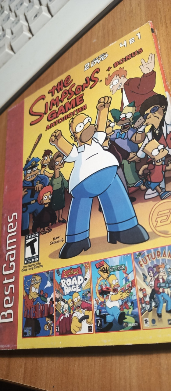 Ігри на PS2 the Simpsons антологія 4 в 1