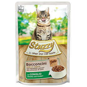 Вологий корм у желе консерви для котів, пауч Stuzzy Cat Rabbit кролик 85 г (1043070) (8005852153708)