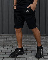 Мужские спортивные шорты Adidas черные трикотажные
