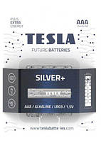 Батарейки TESLA AAA SILVER + (LR03), 4 штуки
