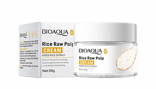 Крем для обличчя з екстрактом рису Bioaqua Rice Raw Pulp Cream, 50 г