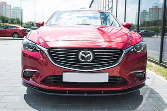 Сплітер Mazda 6 GJ (15-17) тюнінг обвіс губа спідниця елерон (V1)