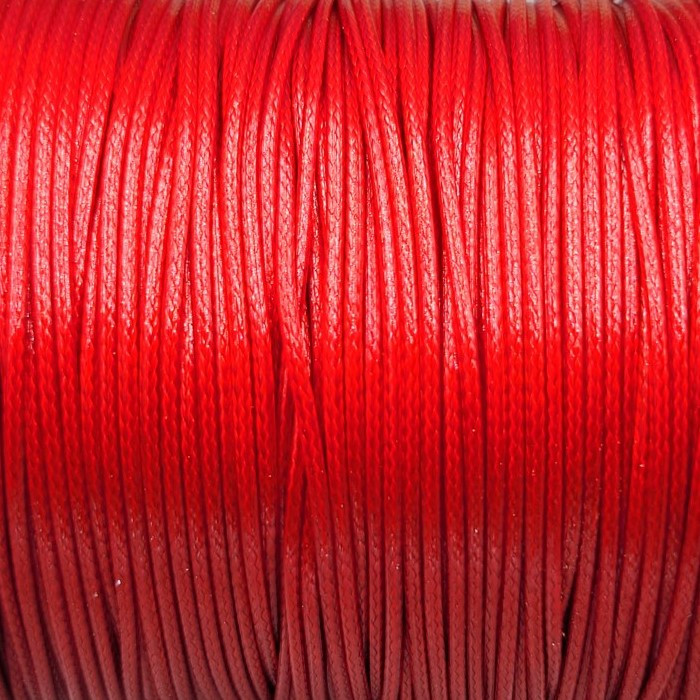 Шнур на метраж Finding Вощеный шнур Красный Нейлоновый 0.8 мм Для браслета подвески кулона - фото 1 - id-p1729237448