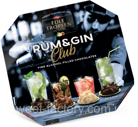 Шоколадные Конфеты Trumpf Edle Tropfen Rum & Gin 200 G — Купить ...
