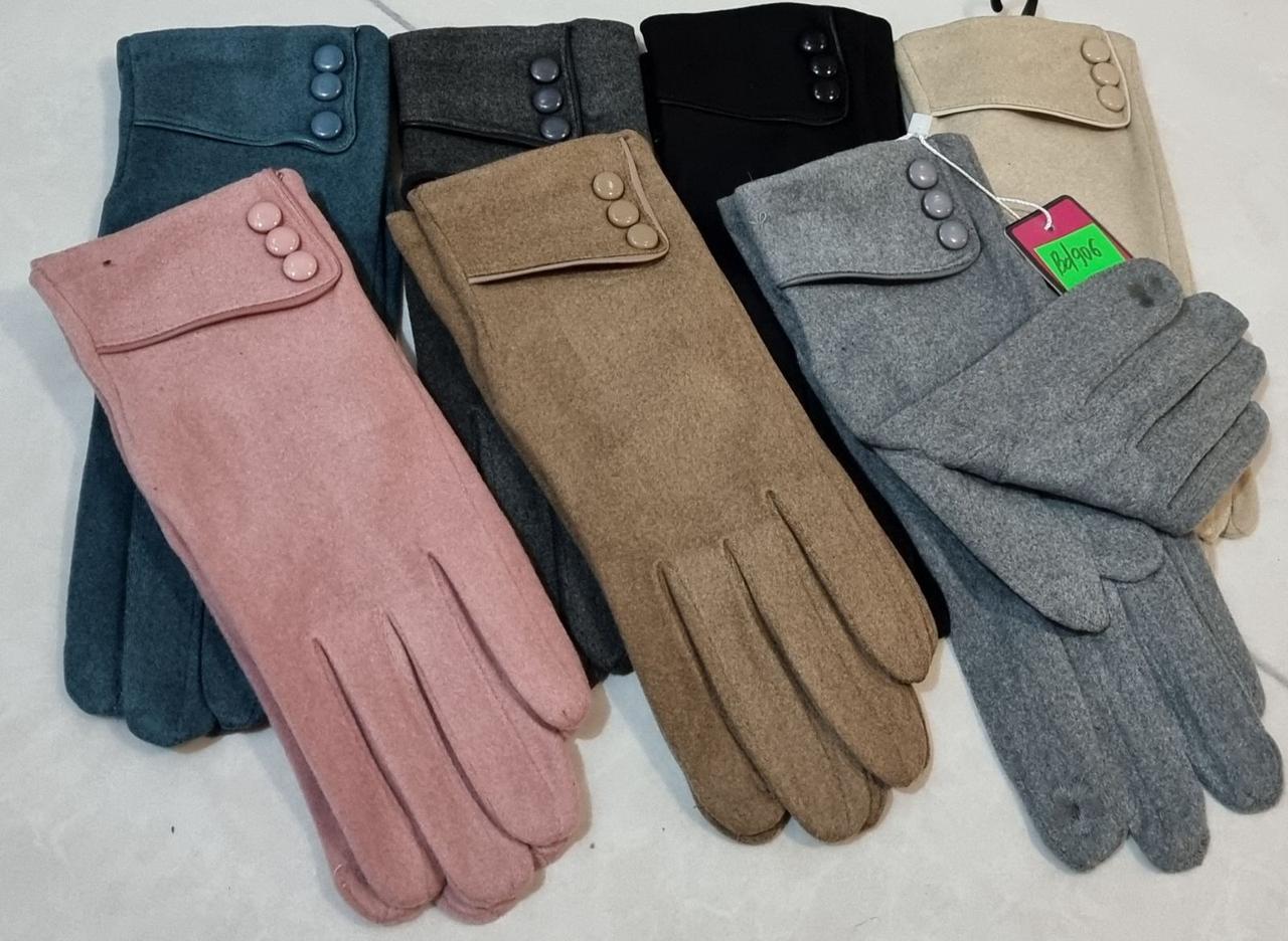 Жіночі рукавички сенсор, пальтова тканина BN104-1 різні забарвлення., фото 1