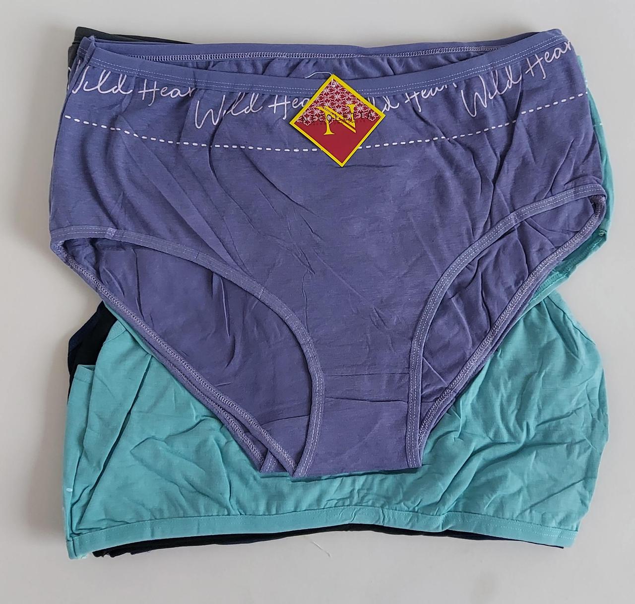 Труси жіночі бавовняні з написами по поясу (10 шт), фото 1