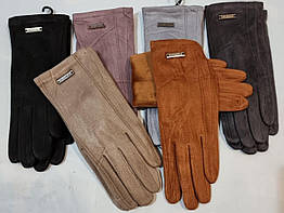 Жіночі замшеві рукавички з начосом, сенсор BN110-1 різні кольори.