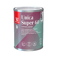 Tikkurila Unica Super 60 - износостойкий полуглянцевый уретано-алкидный яхтный лак (База EP), 0,9 л