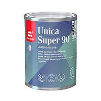 Tikkurila Unica Super 90 - износостойкий высокоглянцевый уретано-алкидный яхтный лак (База EP), 0,9 л