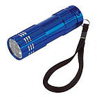 Ліхтарик 9 LED різнокольоровий на батарейках, фото 4