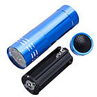 Ліхтарик 9 LED різнокольоровий на батарейках, фото 6