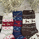 Жіночі махрові вовняні шкарпетки р.36-42 (упаковка 5шт) "Різдвянні Олені", фото 8