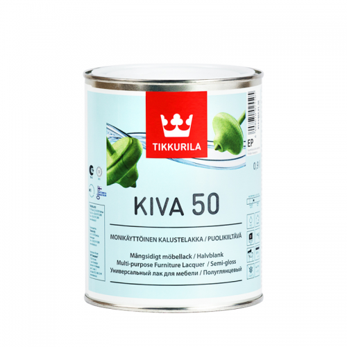 Tikkurila Kiva 50 - напівглянсовий універсальний лак для меблів (База EP), 0,9 л