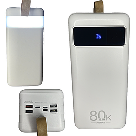 Power bank Remax 80000mAh. Універсальна мобільна батарея. Потужний повербанк