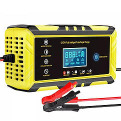 Інтелектуальний автоматичний автомобільний зарядний пристрій для акумуляторів Foxsur  12 В 8 А/24B 4A